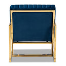 TSF-7754D-Royal Blue/Gold-Accent Chair