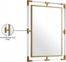 451-M Ghost Acrylic And Metal Frame Mirror