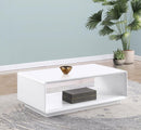 710768 PASEO RECTANGULAR COCKTAIL COFFEE TABLE WHITE HIGH GLOSS