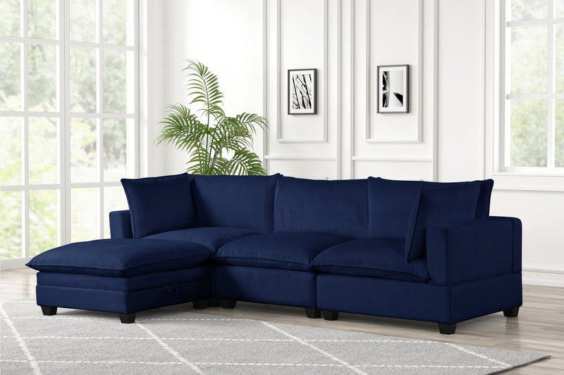 Cloud 13 Blue Strip Sectional