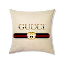 GUCCI 20x20 PILLOW COVER-TAN&GOLD
