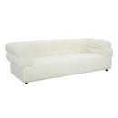 TOV-IHL68590 Elsa Cream Vegan Shearling Sofa