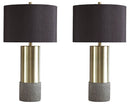 L243164 Table Lamp Gray/Brass Finish Lamp