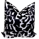 COW PRINT 22x22 PILLOW COVER-BLACK&WHITE