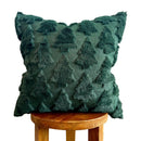 FURRY CHRISTMAS 18x18 PILLOW COVER- GREEN