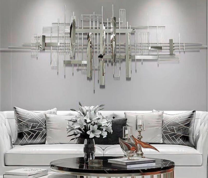 855 Metal Silver Wall Art Decor