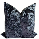 CRUSHED VELVET 22x 22 PILLOW COVER-MIDNIGHT BLUE
