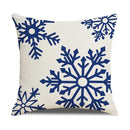 SNOWFLAKE 18x18 PILLOW COVER- WHITE&BLUE