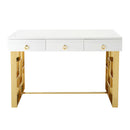 TOV-H3739 Audrey White Lacquer Desk