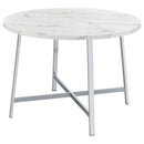 120400 Coaster Carrara Faux Marble dining table