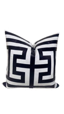 LUXE GEOMETRIC 22” X 22” PILLOW COVER - BLACK & WHITE