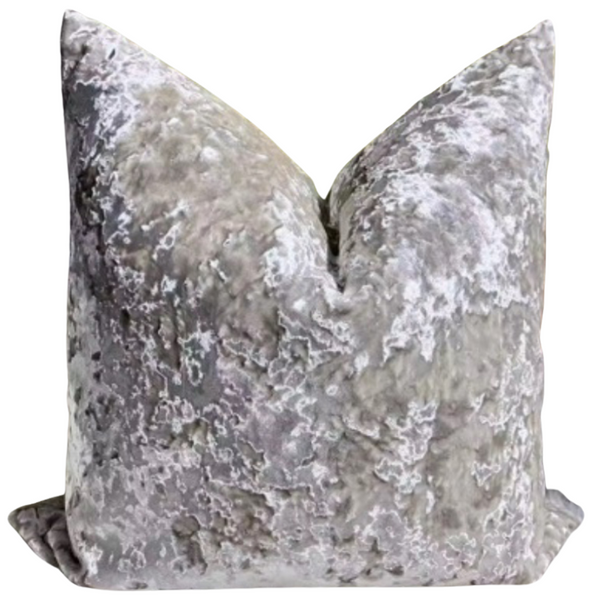 CRUSHED VELVET 22x22 PILLOW COVER-WHITE