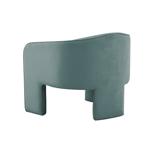 TOV-S44184 Marla Sea Blue Velvet Accent Chair