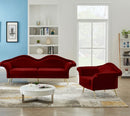 607 Red Lips Loveseat And Chair 2PC Set