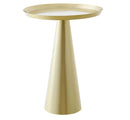 EEI-6608-BRA-Round Side Table in Brass