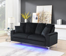 U480-2PC Black Sofa And Loveseat