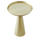 EEI-6608-BRA-Round Side Table in Brass
