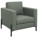 Tilly 2PC Sofa&Chair in Sage Herringbone Fabric 509904