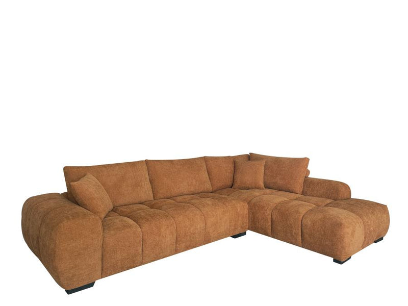 Camacho Upholstered Chaise Sectional Sofa Orange 503975