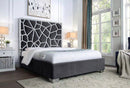 HoneyComb Grey King Bed
