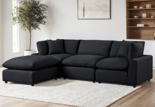Meridian SKYBLACK MODULAR 4PC SECTIONAL