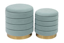 TOV-OC6472-Saturn Sea Blue Storage Ottomans - Set of 2