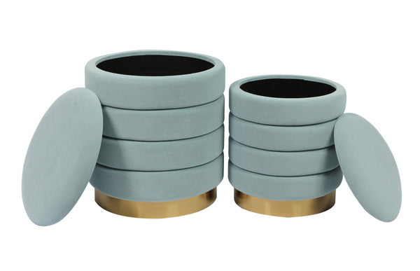 TOV-OC6460-Saturn Sea Blue Storage Ottomans - Set of 2