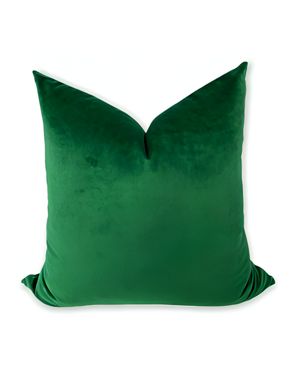 LUXE 22x22 PILLOW COVER -HUNTER GREEN