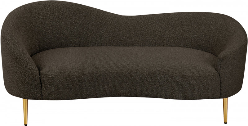 Meridian Ritz Brown Loveseat