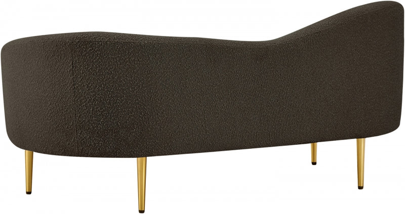 Meridian Ritz Brown Loveseat