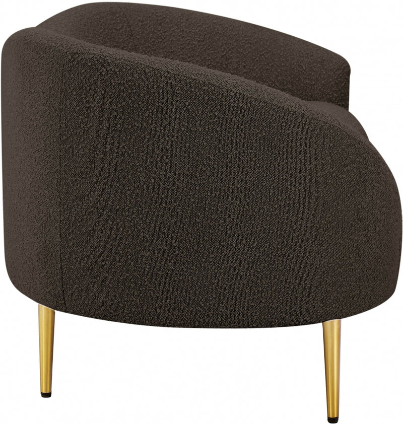 Meridian Ritz Brown Loveseat