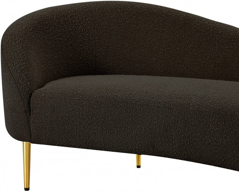 Meridian Ritz Brown Loveseat