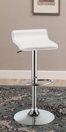 BIDWELL UPHOLSTERED ADJUSTABLE BAR STOOL WHITE 120391
