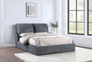 LAUREL UPHOLSTERED EASTERN KING PANEL BED DARK GREY 306041KE