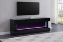 VALLERIE 71-INCH BT SPEAKER TV STAND FIREPLACE CONSOLE BLACK