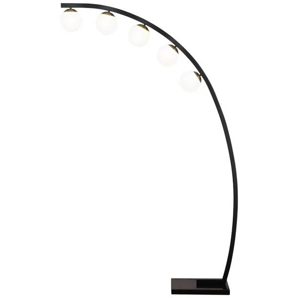 Cody 78-Inch Spherical 5-Light Arc Metal Floor Lamp Black 920242