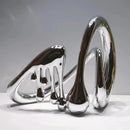 983 Silver Liquid Abstract Decor