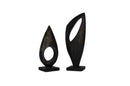 921 Modern 2pc Black Table Decor