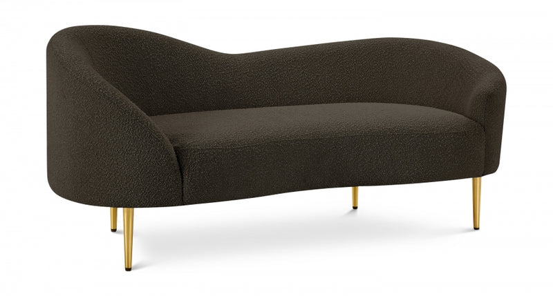 Meridian Ritz Brown Loveseat