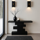 499Black-s Black Veneer Console Table
