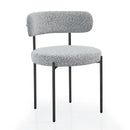DC01BGY Grey Dining Chair w/ Black Base 2/box