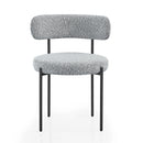 DC01BGY Grey Dining Chair w/ Black Base 2/box