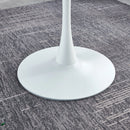 DT90M Printed White Marble Dining Table