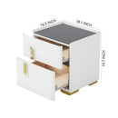 NS001IV Ivory Lacquer Side Table