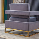 RC02GG Grey Velvet Barrel Chair