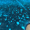 Metallic Vegan Faux Hides Blue Rugs