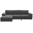 LSEC8036 Corduroy Left Corner Sectional Sofa