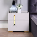 NS001IV Ivory Lacquer Side Table