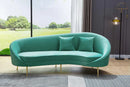 S608BU Luxurious Blue Velvet Sofa