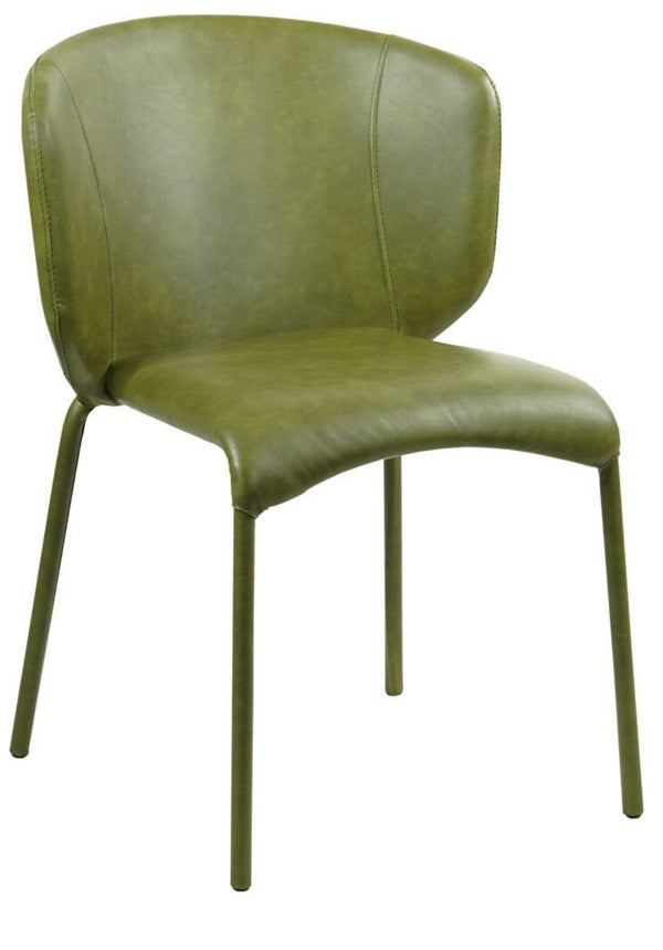 Drew Faux Leather Dining Chair 703 Olive